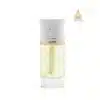 Flacon élégant Kashmir Musk d'Arabian Oud avec bouchon blanc et détails dorés, parfum musqué et floral.